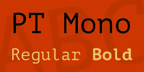 PT Mono font