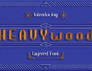 Heavywood Layered Display font
