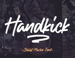 Handkick font