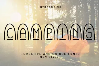 Camping Display font