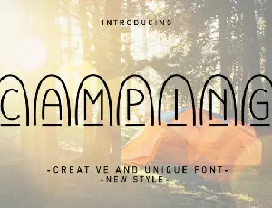 Camping Display font