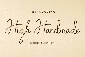 High Handmade font