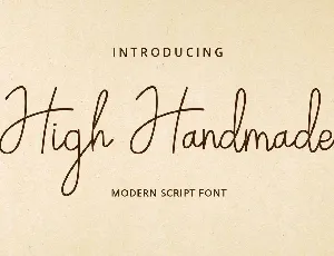 High Handmade font