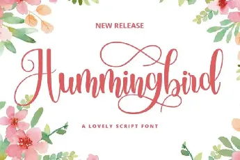 Hummingbird Script font