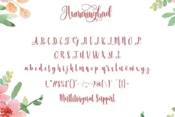 Hummingbird Script font