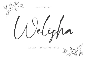 Welisha Demo font