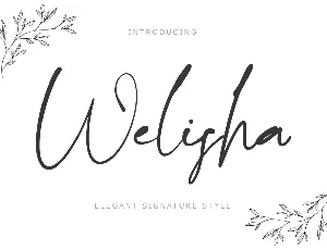 Welisha Demo font