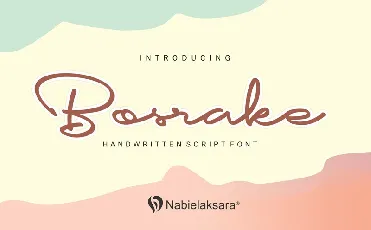 Bosrake Handwritten font