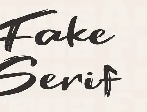 Fake Serif font