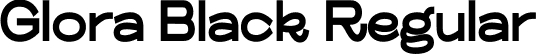 Glora Black Regular font - Glora Black.ttf