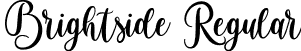 Brightside Regular font - Brightside.otf