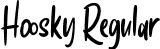 Hoosky Regular font - Hoosky.ttf