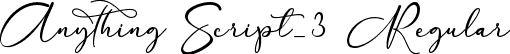 Anything Script_3 Regular font - Anything Script_3 TTF.ttf