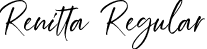 Renitta Regular font - Renitta.otf