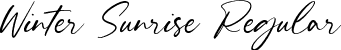 Winter Sunrise Regular font - Winter Sunrise.ttf