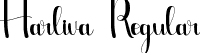 Harliva Regular font - Harliva.ttf