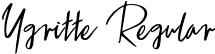 Ygritte Regular font - Ygritte-Regular.otf