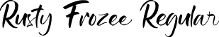 Rusty Frozee Regular font - Rusty Frozee.ttf