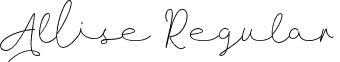 Allise Regular font - Allise.otf