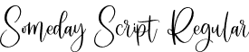 Someday Script Regular font - SomedayScript Free.otf