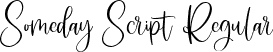 Someday Script Regular font - SomedayScript Free.ttf