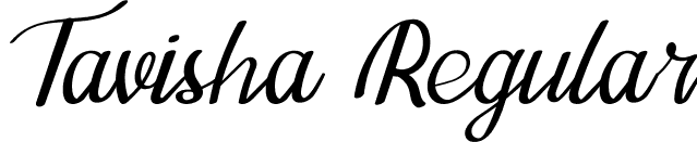 Tavisha Regular font - Tavisha.otf