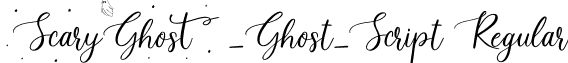 Scary_Ghost_Script Regular font - Scary_Ghost_Script.ttf