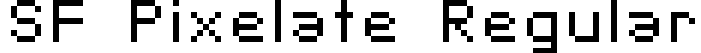 SF Pixelate Regular font - SF Pixelate.ttf