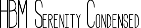 HBM Serenity Condensed font - HBM-Serenity-condensed.ttf