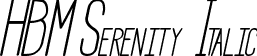 HBM Serenity Italic font - HBM-Serenity-Italic.ttf