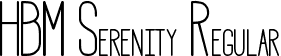 HBM Serenity Regular font - HBM-Serenity.ttf