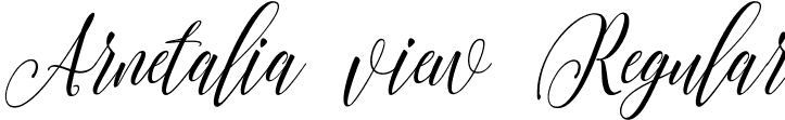 Arnetalia view Regular font - Arnetalia.ttf