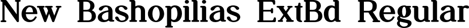 New Bashopilias ExtBd Regular font - NewBashopilias-ExtraBold.otf