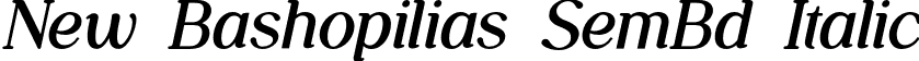 New Bashopilias SemBd Italic font - NewBashopilias-SemiBoldItalic.otf