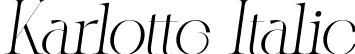 Karlotte Italic font - karlotte-italic.otf