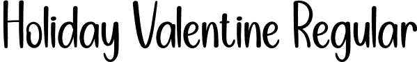 Holiday Valentine Regular font - Holiday-Valentine.otf