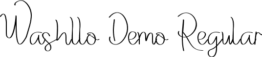 Washllo Demo Regular font - WashlloDemoRegular.ttf