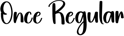 Once Regular font - Once.otf