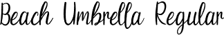 Beach Umbrella Regular font - Beach Umbrella.otf