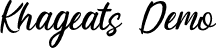 Khageats Demo font - KhageatsDemo.otf