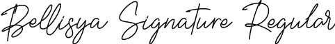 Bellisya Signature Regular font - BellisyaSignature.otf