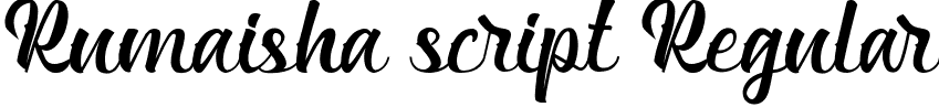 Rumaisha script Regular font - Rumaisha script.ttf