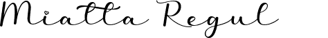 Miatta Regular font - Miatta.ttf