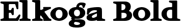 Elkoga Bold font - Elkoga-Bold.ttf