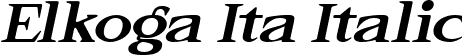 Elkoga Ita Italic font - Elkoga-Italic.ttf