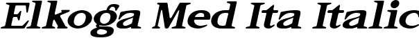 Elkoga Med Ita Italic font - Elkoga-MediumItalic.ttf