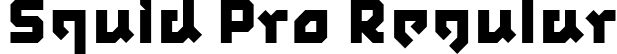 Squid Pro Regular font - SquidPro-Regular.ttf