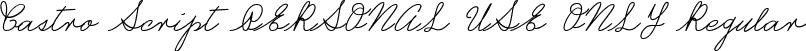 Castro Script PERSONAL USE ONLY Regular font - CastroScript_PERSONAL_USE_ONLY.ttf