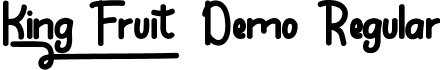 King Fruit Demo Regular font - KingFruitDemoRegular.ttf