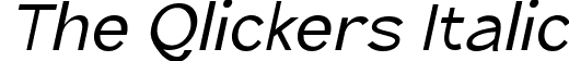 The Qlickers Italic font - TheQlickers-Italic.ttf